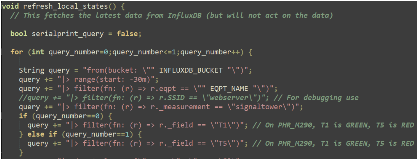 C++ Firmware querying InfluxDB